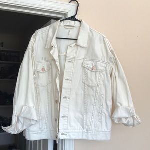 Free People White Denim Jacket